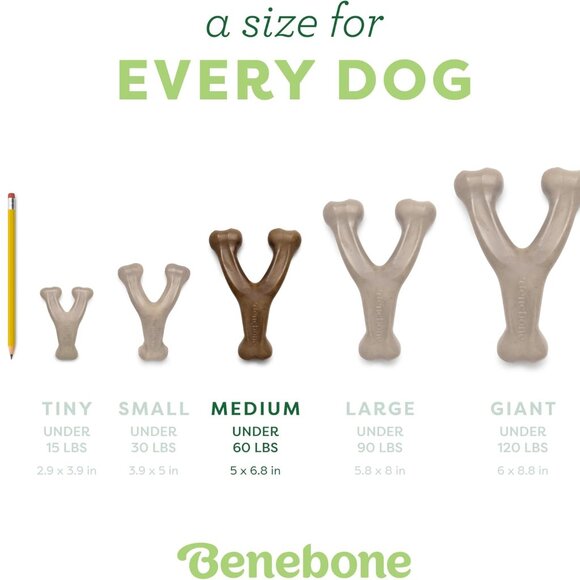 Wishbone Durable Dog Chew Toy for Aggressive Chewers, Real Bacon, , Medium - Picture 4 of 6